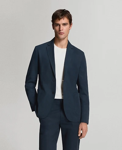 Mango Men's Slim-Fit Linen-Lyocell Blend Suit Blazer