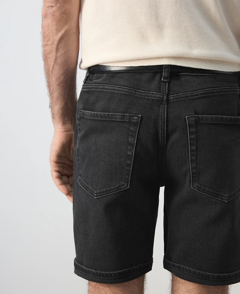 Mango Men's Slim-Fit Cuffed 9.45" Bermuda Shorts