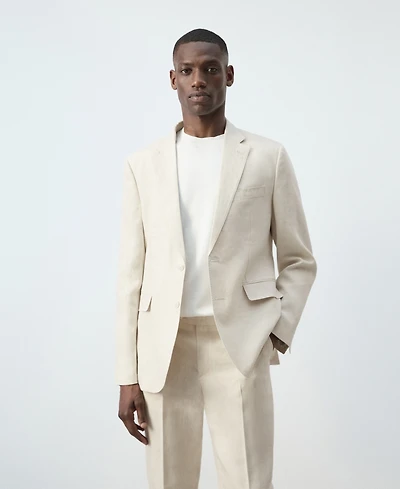 Mango Men's Amalfi Linen Slim-Fit Suit Blazer