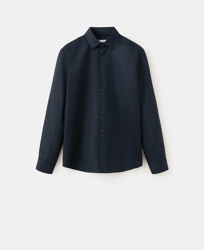 Mango Men's Regular-Fit Linen-Lyocell Shirt