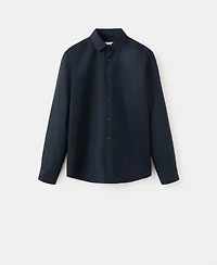 Mango Men's Regular-Fit Linen-Lyocell Shirt