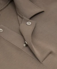 Reiss Men's Brooks Premium Interlock Relaxed Polo Sweatshirt