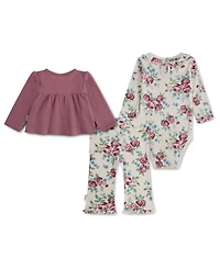 Huggies Baby Girls' Babywear Long-Sleeve Cardigan, Bodysuit and Pants, 3-Piece Set