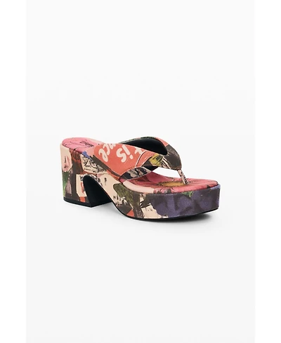 Desigual Women's Printed platform sandal