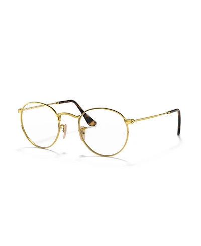 Ray-Ban Unisex Round Metal Optics Eyeglasses, RB3447V