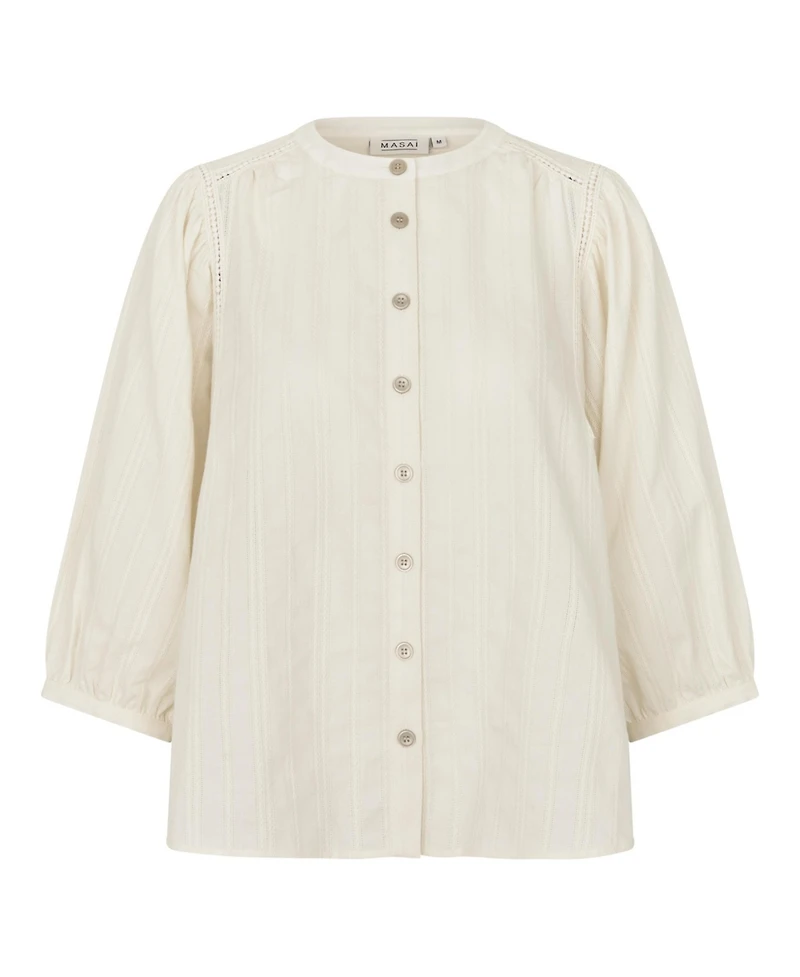 Masai Copenhagen Women's MaIthara Pintuck Detail 3/4 Sleeve Shirt