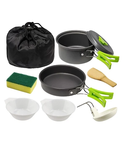 Piscifun 7 Piece Camping Cookware Set Lightweight Portable Outdoor Cooking Kit For Hiking Picnic