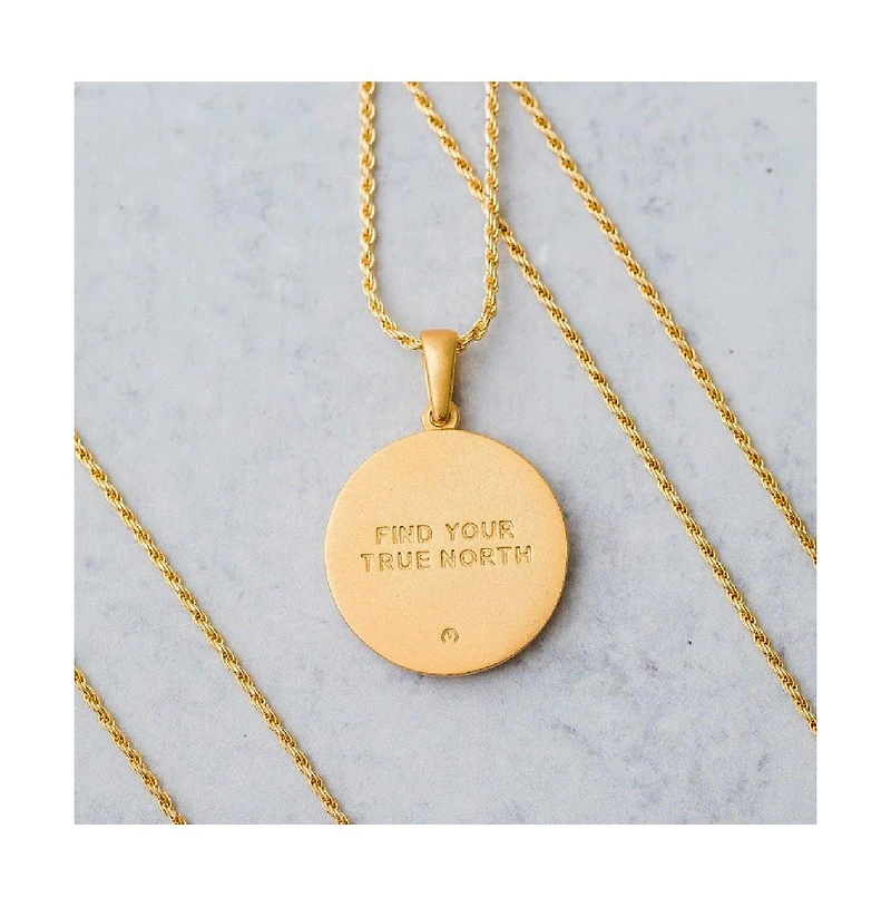 Mantra Women's Find Your True North mandala necklace