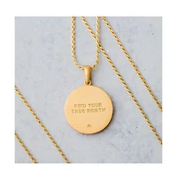 Mantra Women's Find Your True North mandala necklace