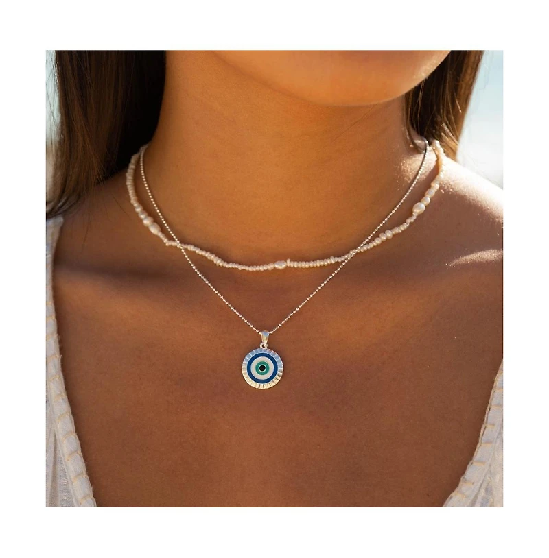 Mantra Women's Evil Eye - I Am Supported And Protected necklace
