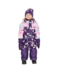 Deux par Toddler Girls ( 2T To 5T ) One Piece Play Snowsuit Unicorn Print