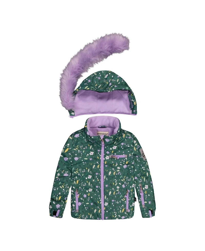 Deux par Toddler Girl (2T-3T) Two Piece Play Snowsuit Mini Flower Print