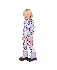 Deux par Deux Little and Big Girl ( size 6 to 12 ) One Piece Thermal Underwear Floral PrintG