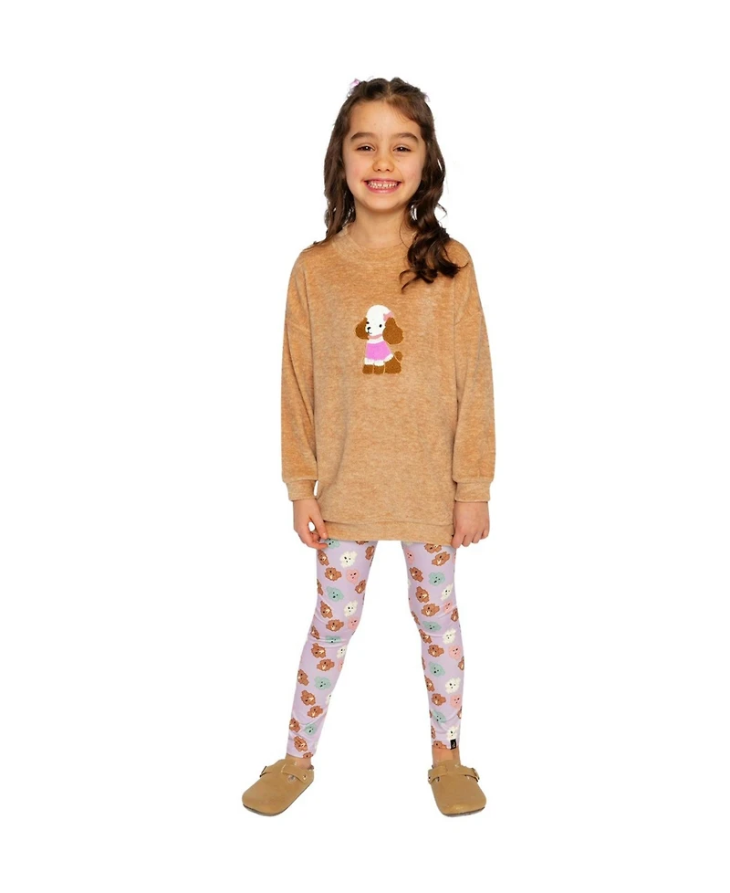 Deux par Toddler Girls (2T-5T) Cotton Leggings Poodle Print
