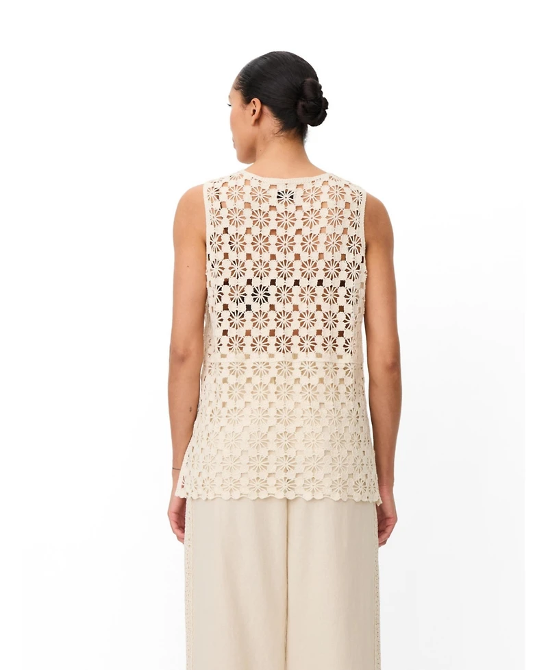 Masai Copenhagen Women's Mafanelis Floral-Crochet Tank Top