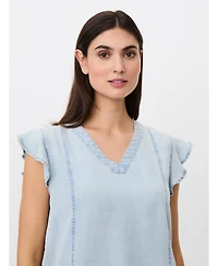 Masai Copenhagen Women's Madalali Denim V-Neck Blouse