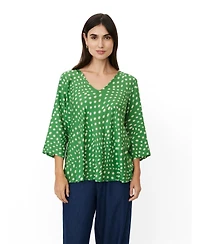Masai Copenhagen Women's MaKatacia V-Neck Polka Dot Blouse