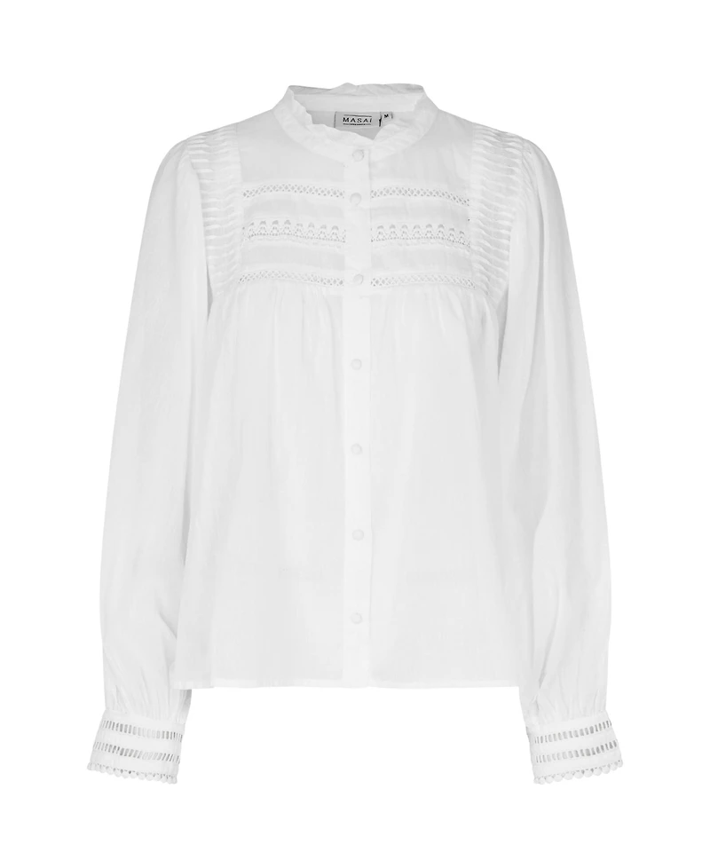 Masai Copenhagen Women's Maizoria Mandarin Collar Blouse