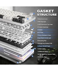 Lisen AL66 Wireless Mechanical Keyboard Compatible With Windows And Mac