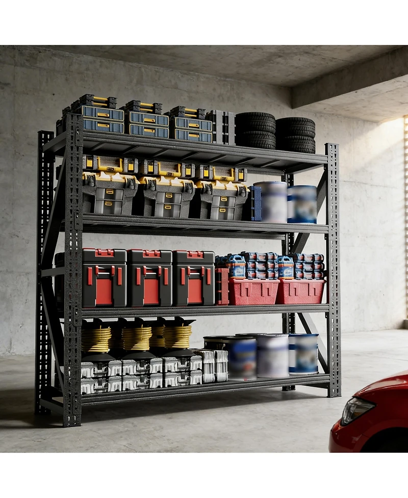 Boyel Living Heavy Duty Storage Rack 6000lb Capacity 4 Shelf Adjustable Steel