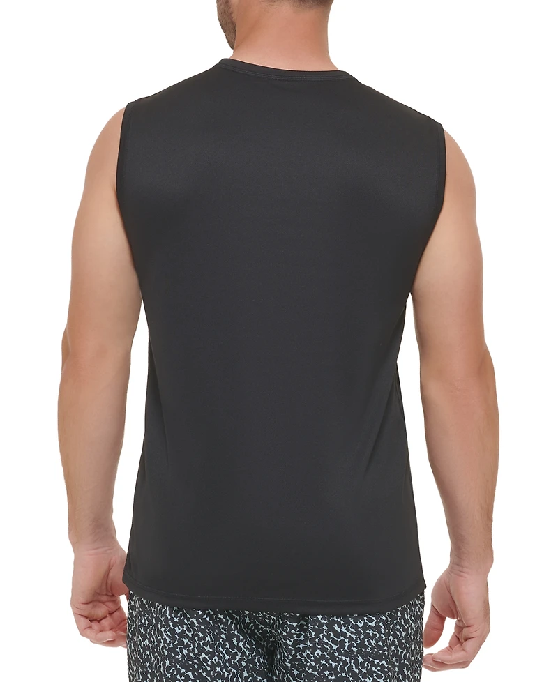 Calvin Klein Men's Crewneck Logo Rash Guard