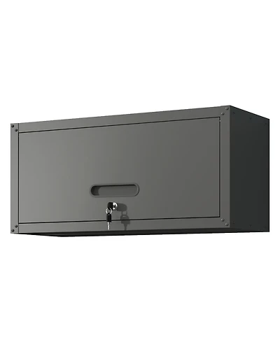 Boyel Living Wall Mounted Storage Cabinet Garage Steel Adjustable Shelf Locking Door