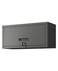 Boyel Living Wall Mounted Storage Cabinet Garage Steel Adjustable Shelf Locking Door