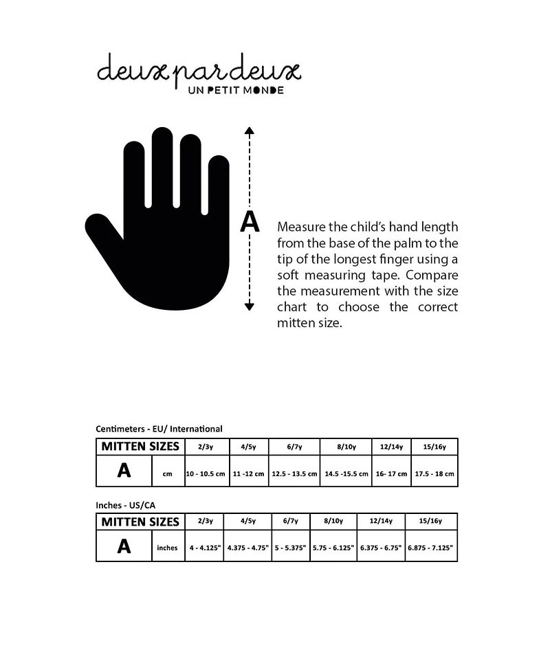 Deux par Deux Little and Big Boy(6-16) Play Winter Mittens Vibrant