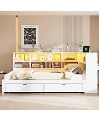 Streamdale Furniture Daybed with Storage, Led, Usb