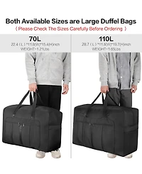Piscifun Large Foldable Travel Duffel Bag Water Resistant Multi Purpose Storage
