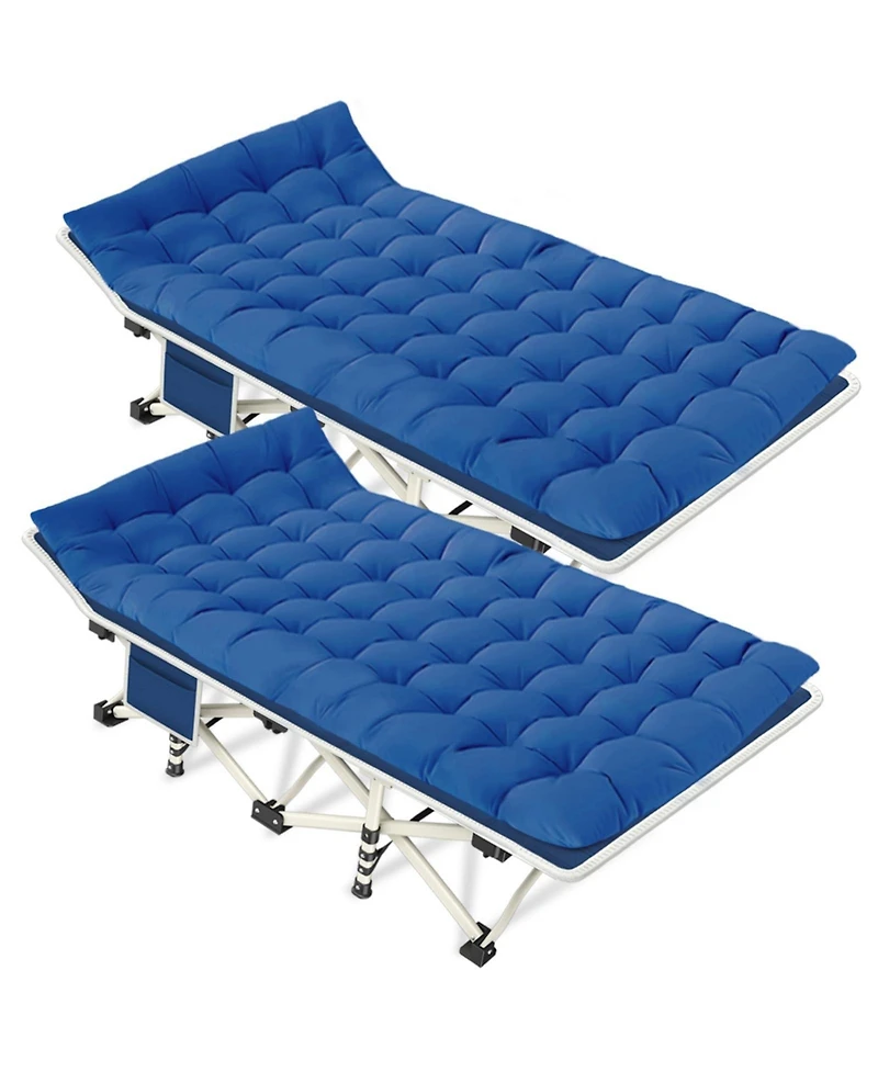 Aofar 2 Pack Camping Folding Bed With Mattress Oxford Portable Heavy Duty