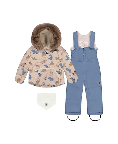 Deux par Toddler Boy Two Piece (2-3) Snowsuit Dinosaur Print