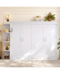 Streamdale Furniture Murphy Bed with Shelf, Cabinets, Drawers