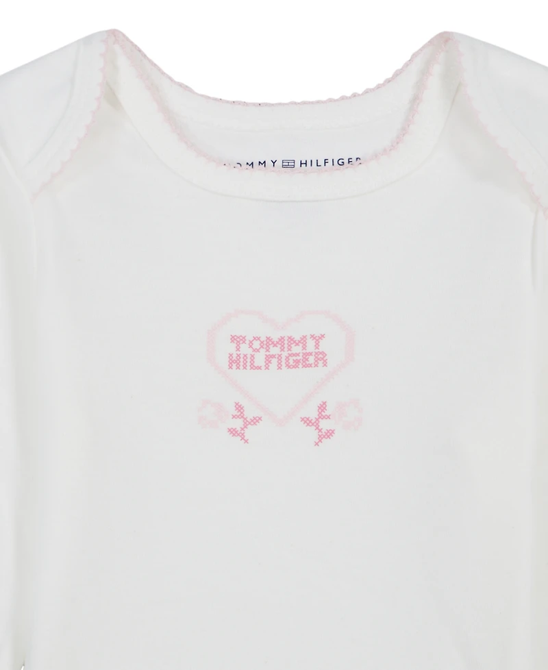 Tommy Hilfiger Baby Girls' Long-Sleeve Jacket, Bodysuit and Pants, 3-Piece Set