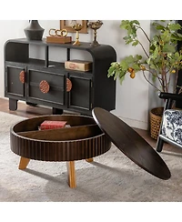 Streamdale Furniture 31.5'' Retro Round Coffee Table with Storage