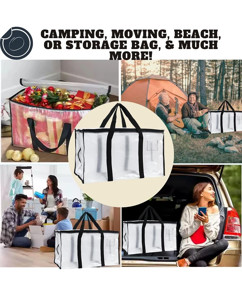 Piscifun 15x27x13 Inch Lockable Zipper Storage Bag For Camping Travel Moving Dorm