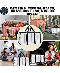 Piscifun 15x27x13 Inch Lockable Zipper Storage Bag For Camping Travel Moving Dorm