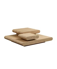 Streamdale Furniture Modular Stacking Coffee Table - Wood Look, No Assembly