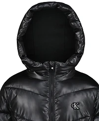 Calvin Klein Girls' 4-6X Hooded Puffer Jacket