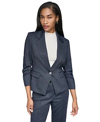 Dkny Women's Ponte One-Button Ruched-Sleeve Jacket