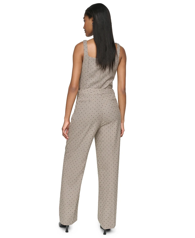 Dkny Women's High-Rise Straight-Leg Full-Length Pants