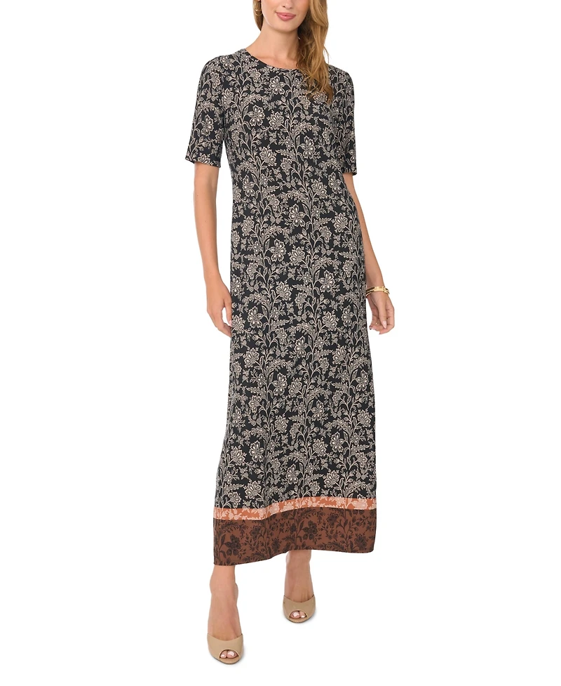 Vince Camuto Women's Crewneck 3/4-Sleeve Dress