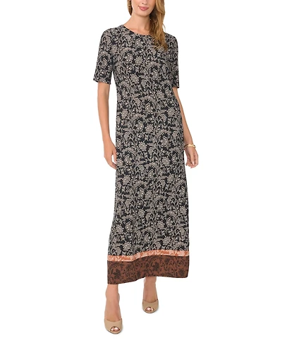 Vince Camuto Women's Crewneck 3/4-Sleeve Dress