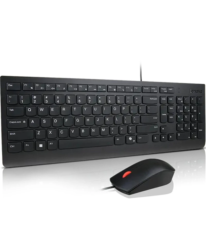 Lenovo Ai Wired Usb Full-Size Ambidextrous Keyboard and Mouse Combo Compatible with Windows