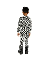 Deux par Baby Boy ( 6M to 24M )One Piece Thermal Underwear Checkered Print