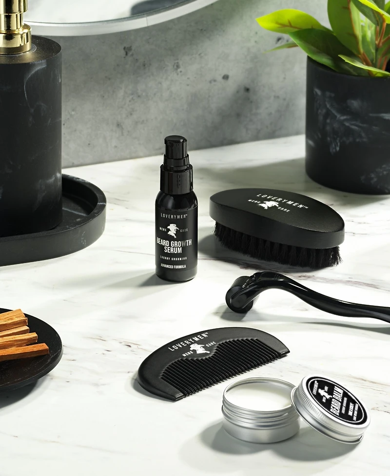 Lovery Men Beard Growth Gift Set for Men - 6pc Beard Care Set