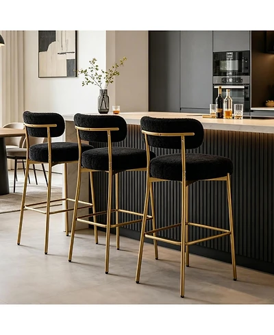 Dyhome 24" Bar Stools Set of 3, Counter Height Chairs