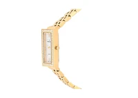 Peugeot Women's 35x20mm Mop Crystal Bezel Watch with Stainless Steel Bracelet