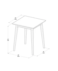 Sunset Living Furniture Mid-Century Modern Square Side Table