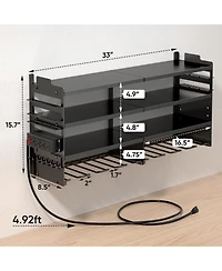 Xdovet Power Tool Organizer Wall Mount Charging Station Metal Rack Drill Holder Utility Strip